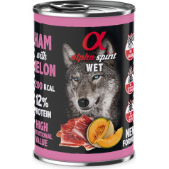 Alpha spirit šķiņķa/melones mitrā barība suņiem 400 g