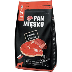 Pan liellopa un kazas gaļa (pieaugušajiem) kraukšķi xs - sausā barība suņiem - 9kg