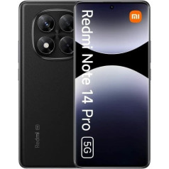 Viedtālrunis redmi note 14 pro 5g 12/512gb midnight black