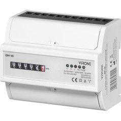 3 fāžu analogais elektrības patēriņa indikators, 100 A, 7 moduļi, DIN TH-35mm