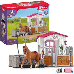 schleich Horse Club 72177 13-Piece Horse Toy Set for Girls and Boys from 5 Years, Play Set with Horse Stable, Washing Area, Stable, Horse, Rider and Horse Accessories