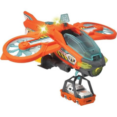 Dickie Toys - Toy Helicopter Sky Patroller (35 cm) - Rescue Plane with Foldable Wings and Water Spray Function, Toy Helicopter for Children from 3 Years, Multi-Colour, 203794000