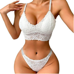 Negligee Women's Sexy Snap Crotch Body One Piece Lace Babydoll Lingerie Teddy Underwear for Women Erotic Briefs Cotton High Waist
