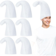 SATINIOR Pack of 6 Carnival Gnome Hat Felt Smurf Hat for Adults Christmas Dress Headwear for Costume Unusual Cosplay Party Accessories