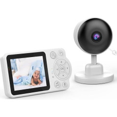 Baby Monitor Baby Camera Monitor 2.8 Inch LCD Baby Monitor Video Baby Monitoring 2.4 GHz Temperature Sensor VOX Bidirectional Communication Night Vision 480p 4X Zoom No WiFi No App