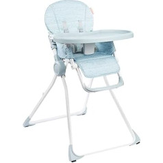 Badabulle Ultra Compact High Chair - Folds Up With Just 1 Handle, Depth Adjustable Tray
