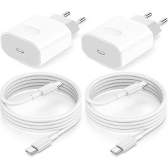 USB C Charger Charging Cable for iPhone 16 15/16 15 Pro/16 15 Pro Max/16 15 Plus, 2 Pack 25 W USB C Power Adapter Fast Charging Cable for iPad Pro/Air 2024/10th Generation, Fast Charger Plug with 2 m