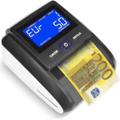 JEVX Counterfeit Detector and Banknote Counter, 2 in 1 - Automatic Reader, Insert at a Time, Enter Banknotes in Any Position, 5 Detection Systems for Euro Dollar Trading