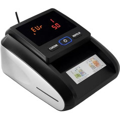 JEVX Counterfeit Money Detector and Counter Automatic Give Ticket in Any Position for Commercial Use, 5 Detection Systems for High Security for Euro Money