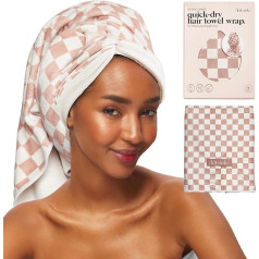 Kitsch XL Microfiber Towel for Women - Microfiber Towel Super Absorbent, Quick Drying, Anti-Frizz - for Long and Short Hair, Turbans for Women, Wet and Curly Hair Wraps -