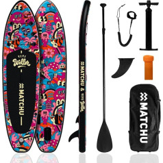 Matchu - Inflatable Sup Board - Paddle Board - Limited Edition - Certificate - Complete Set - 320 x 81 x 15 cm - 150 kg Load Capacity - Art Collection