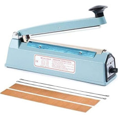 8 inch (20 cm) Manual Pulse Bag Hand Heat Sealing Machine Film Welding Machine Beam Welding Machine Film Sealer, Bag Sealing Heat Sealing Tool Plastic Bag, 2 Free Replacement Kits