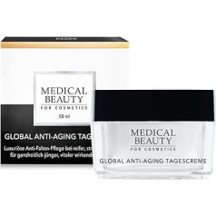 Medical Beauty® Global Anti-Ageing Day Cream, Extra Rich Intensive Premium Care for Effective Wrinkle Smoothing for Mature Skin, Express Lifting Effect, Hydrated, with Hyaluronic Acid, 50 ml