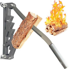 Elprico Manual Wood Splitter, Portable Manual Firewood Cutter Made of Carbon Steel, Wood Splitter Manual Wall Mount for Home (Silver)