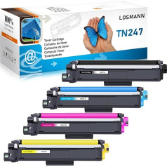 LOSMANN 4 x Toner Cartridges Compatible with Brother TN-247 TN-243 for Brother MFC-L3770CDW MFC-L3750CDW HL-L3230CDW HL-L3210CW MFC-L3710CW DCP-L3550CDW MFC-L3730CDN DCP-L3510CDW HL-L322 70CDCDW