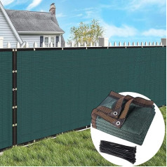 Gekufa Privacy Fence, Fence Screen, 2 m x 10 m, Wind Protection Net, 130 g/m², 90% HDPE, for Outdoor Use, UV-Resistant, Tear-Resistant, Wind Protection, with Cable Ties and Eyelets