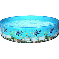 Paddling Pool, Summer Kids Swimming Pool, No Inflation, Kids Water Pool Toy, Dog Pool for Outdoor Garden (Non-Inflatable, 72 x 15 Inch)