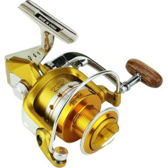 Angelausrüstung Angelrolle 12 + 1 Lager Links Rechts Austauschbarer Griff for das Übersetzungsverhältnis von 5,2: 1 mit Doppelbremsanlage Fanggeräte Salzwasser (Size : 3000)