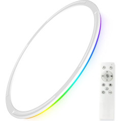 TOPBOS LED Ceiling Light Dimmable - 30 W Diameter 30 cm RGB Smart Ceiling Light Round, 3000 K - 6500 K, IP54 Waterproof, Remote Control, Ultra Thin Ceiling Light for Bathroom, Kitchen, Bedroom