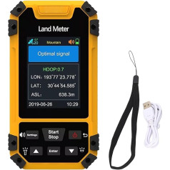 Portable GPS Surveyor, 2.4 Inch Colour Display, Land Area Meter, Data Output, Voice Prompts, Portable GPS Land Meter, Supports 4 Measuring Modes