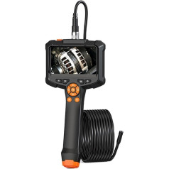 Oniissy IPS-HD1080P Industrial Vehicle Camera 8mm Lens Pipeline Camera Industrial Inspection Camera Waterproof Flexible Snake Camera (Dual Lens, 10m)