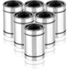 S SIENOC 6 x LM8UU Linear Bearing for 3D Printers, DIY & CNC Movement ?8mm x ?15mm x 24mm (6 Pieces)