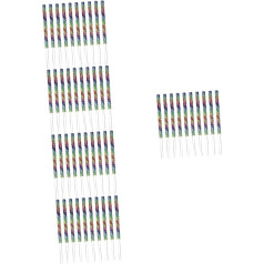 Garneck Pack of 50 Acrylic Candy Sticks Attraction Christmas Decoration Party Lollipop Sticks Shiny Candy Sticks Christmas Candy Christmas Chocolate Cake Lollipop Sticks Colourful