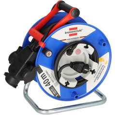 Brennenstuhl Garant G IP44 Cable Reel 38 + 2 m with Triple Rubber Coupling (40 m RN Cable, Junction Box with Hanging Device, Made in Germany)