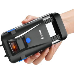 Eyoyo Barcode Scanner Bluetooth 1D 2D QR Code, Back Clamp Handheld Scanner USB & Wireless, 7 Hours Working Time and Rechargeable Barcode Reader with iPhone, Android, iOS