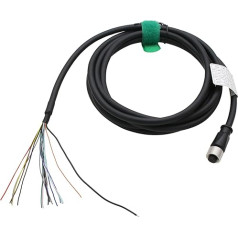 HangTon M12 17-pin A-code to Flying Lead Cable for SICK Inspector83x Lector64x, Banner ABR 3000 7000, Datalogic Matrix 410N 320 Machine Vision System Sensor Actuator Scanner Reader, Power I/O Data 1 m
