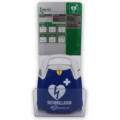 Notfallretter® Defibrillator AED Basic Man. Shock Release, CPR Support, Includes Acrylic Glass Wall Bracket with First Aid Board, MDR Certified