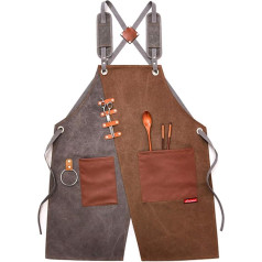 ECOLFE Aprons for Men, Tool Apron, Heavy Duty Work Aprons, Unisex for Kitchen, Garden, Pottery, Craft Workshop, Garage (Color : Blue, Size : X-Large)