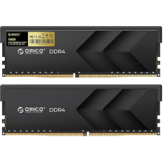 ORICO Raceline Racer DDR4 RAM 32GB (2x16GB) 3200MHz CL16, XMP 2.0 Overclocking, 1.35V UDIMM Desktop Memory, Compatible with Intel & AMD, High Performance Gaming Desktop Memory - Black H400