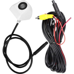 Car CCD Reversing Camera White Backup Parking Night Vision Reverse Camera Cable Waterproof (White)