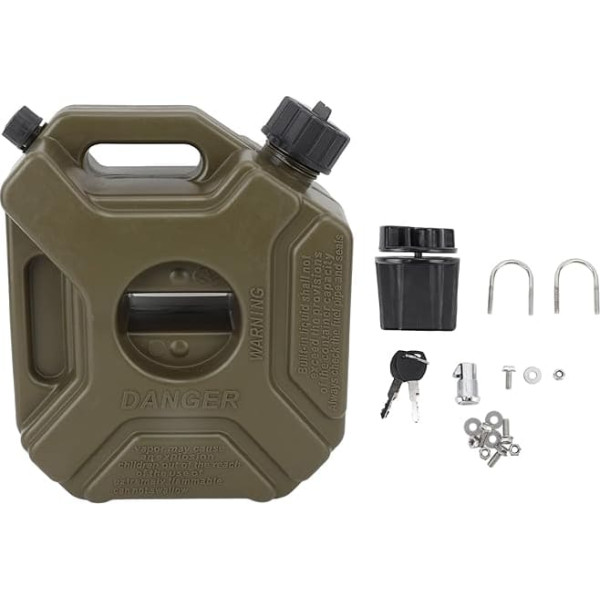 Gas Tank, 3L, 0.75 Gallon, Petrol Can, Fuel Oil, Petrol, Storage Jars, Green Emergency Backup Tank for Most Cars, Motorcycles, UTV, ATVs, ATVs (#11)