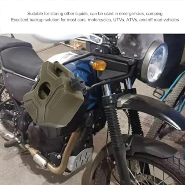 Gas Tank, 3L, 0.75 Gallon, Petrol Can, Fuel Oil, Petrol, Storage Jars, Green Emergency Backup Tank for Most Cars, Motorcycles, UTV, ATVs, ATVs (#11)