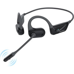MONODEAL Bluetooth Headset with Microphone, Open-Ear Headphones Bluetooth 5.4 with Noise Cancelling and Mute Button, Multipoint Connection, Wireless Headsets for Office, Meeting, Driving