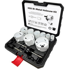 Greywolf 15pcs Bi-Metal Hole Saw Set M42 8% Cobalt HSS Hole Saw Set with 3/4
