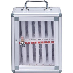 Handy-Aufbewahrungsschrank Mit Schloss Wandmontierter Und Tragbarer Aluminium-Handyschrank Mit Transparenter Tür Für Klassenzimmer Schule Büro Prüfungsraum(12-Slot)