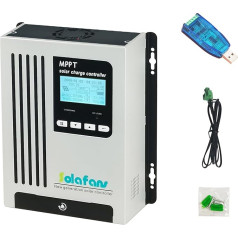 SOLAFANS 48V 65A MPPT Charge Controller 12V 24V 48V Car Solar Battery Charger DC150V PV 3560W Supports Sealed Gel, AGM Lithium Battery