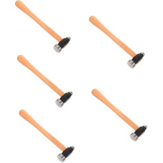 NUOBESTY 5 Stück Hölzerner Griffhammer handhaben Holzbearbeitung Hacken Hammer zum Einbau Installationshammer Möbelmontagehammer Haushammer Hammer mit rundem Kopf hammer hammer Eisen