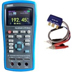 ET431 Handheld Digital Bridge High Precision Inductance Capacitance Resistance Meter LCR Colour Screen Multifunctional DCR Function (with Kelvin Clips)