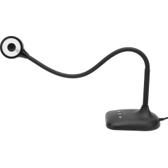 USB Document Camera, Auto Focus Image, Reverse USB Webcam with 3 Levels, Adjustable LED Light for Classroom, Live Demo, Remote Learning