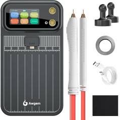 Awgem Cordless Spot Welder, Portable Spot Welder with Double Pulse and 99 Gears for Iron/Stainless Steel/Nickel Band/18650 Battery Pack, Adjustable Spot Welding 0.1 mm - 0.25 mm