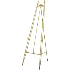 CONGRUI Verstellbare Metall-Staffelei, Ständer für Ausstellungen, 120/150 cm hoch, tragbarer Malhalter, stabile und langlebige Studio-Staffelei für Künstler, Erwachsene und Anfänger (Gold, 150 cm)