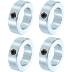sourcing map Schraubenmanschetten, 4 Stück, 3,5 cm Bohrung, verzinkter Stahl, Schaftmanschetten, 7,6 cm Außendurchmesser, 2,2 cm Breite, Achsmanschelle für Linearstangenwellenführung