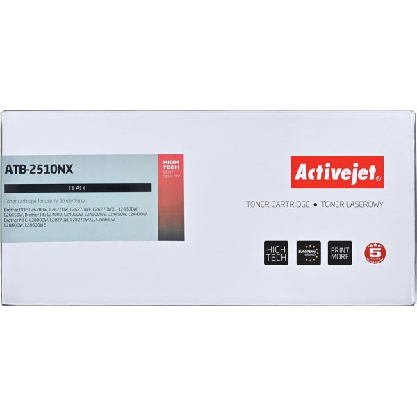 Effiki Activejet atb-2510nx toneris (aizstājējs brother tn2510xl; augstākais; 3000 lappuses; melns)