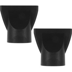 Veemoon Professional Hair Dryer Nozzle Plastic Hair Dryer Flat Hair Dryer Nozzle Black Hair Dryer Diffuser Replacement Salon Hairdresser - 2. 04 Inches Inner Diameter 2 Pieces