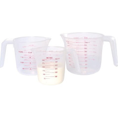 KitchenCraft Metric / Imperial Plastic Measuring Jugs (Set of 3)