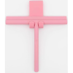 KAWENTSMANN Klara Silicone Shower Squeegee - Streak-free Design Squeegee for Shower Cubicles & Smooth Surfaces - with Holder (Pink)